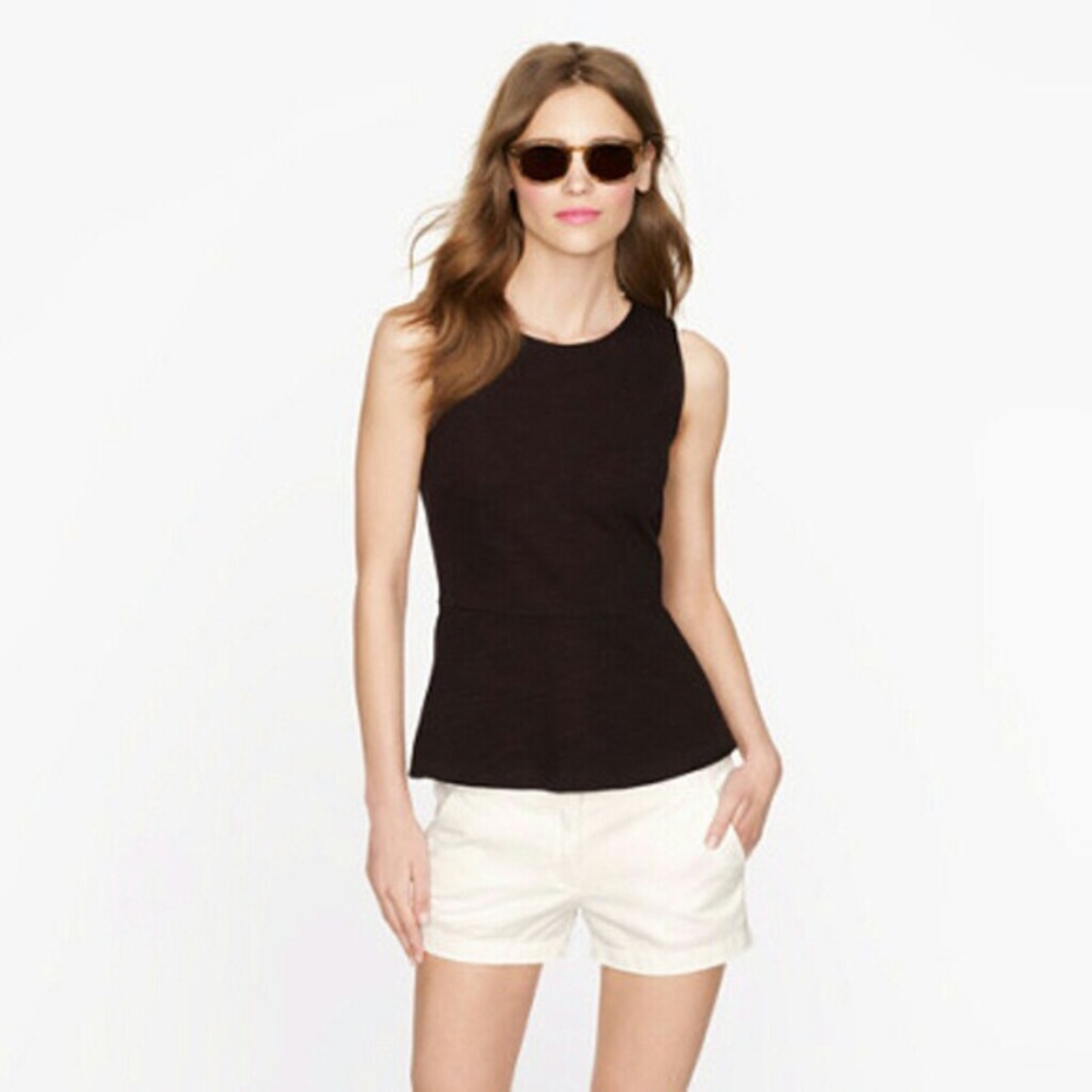 LOT OF TWO J. Crew Ponte Peplum Tops Size Small